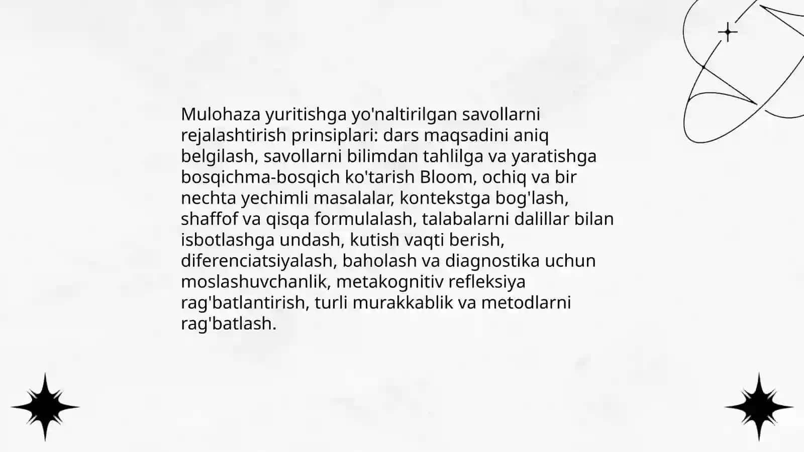Matematika darslarida mulohaza yuritish, fikrlashga undovchi savollar yordamida darsni tashkil gilish metodikasi 3
