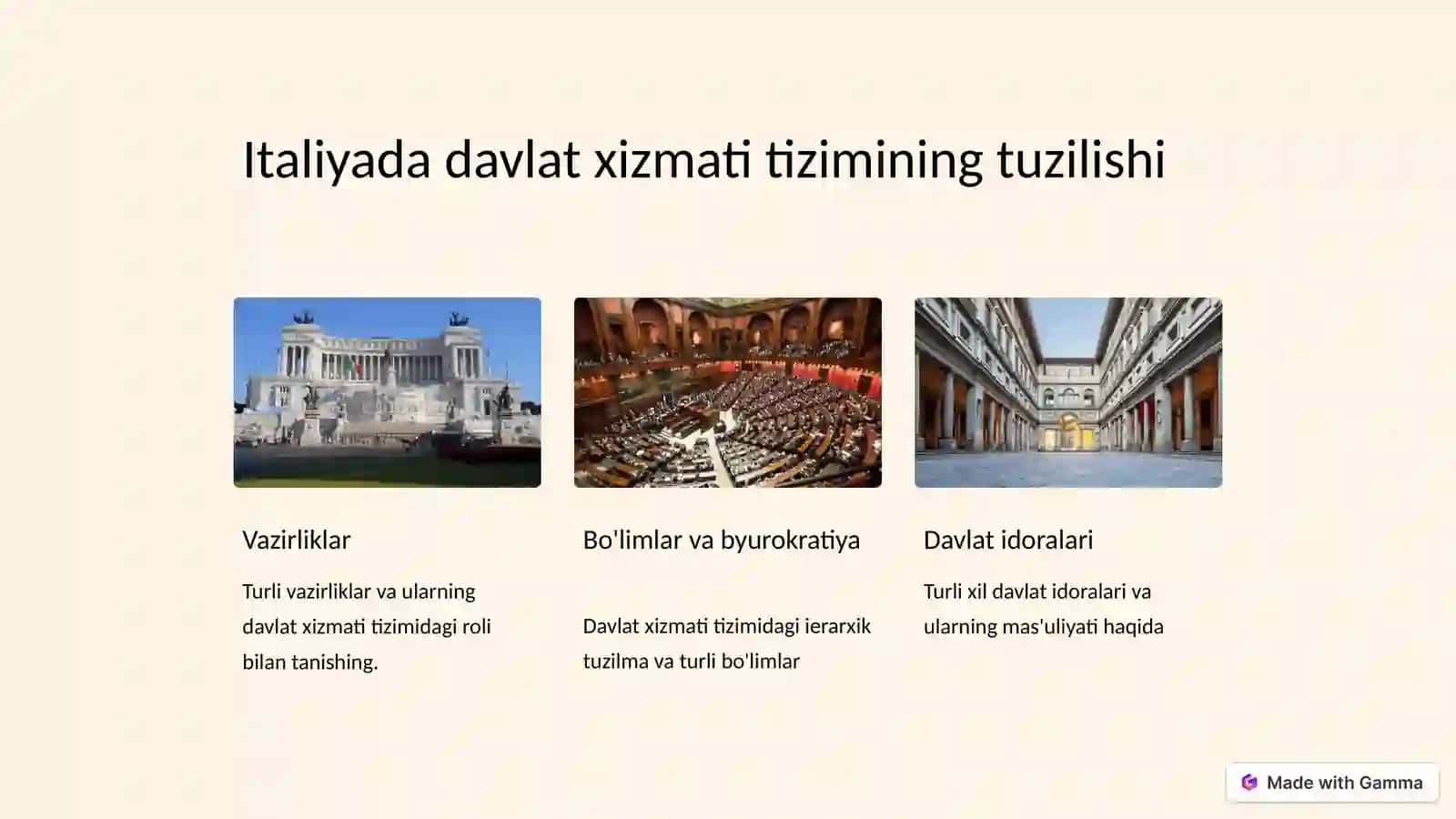 Italiyada davlat xizmati tizimi 3