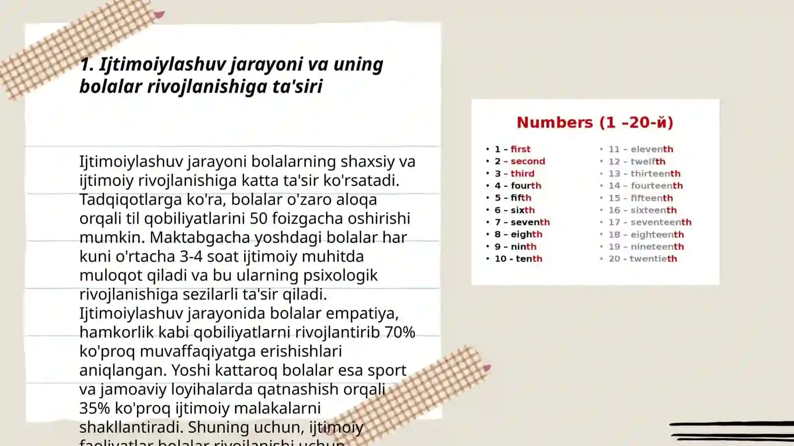 Ijtimoiylashuv jarayoni va uning bolalar rivojlanishiga ta'siri 3