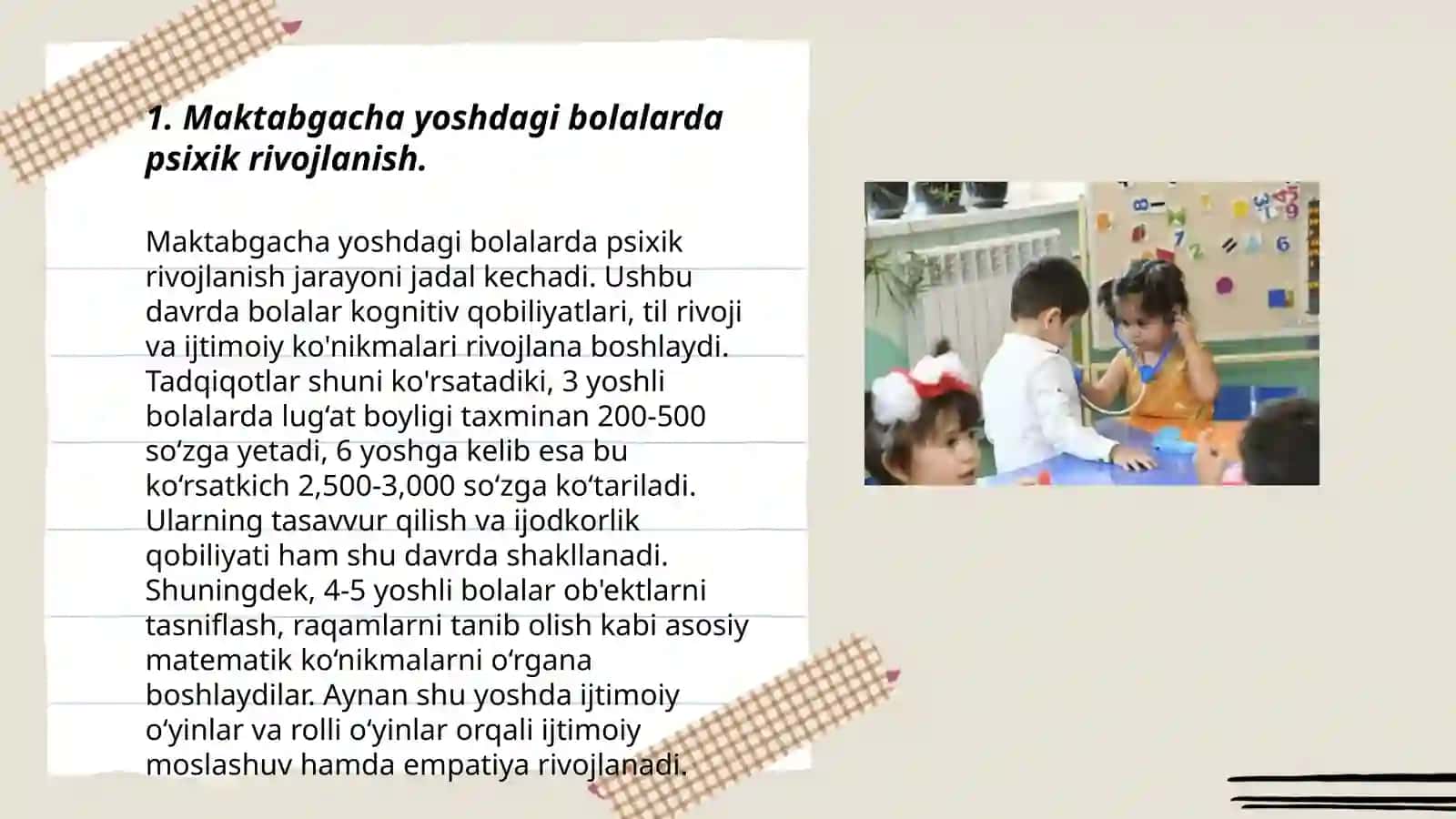 Maktabgacha yosh davrida psixik rivojlanish 3