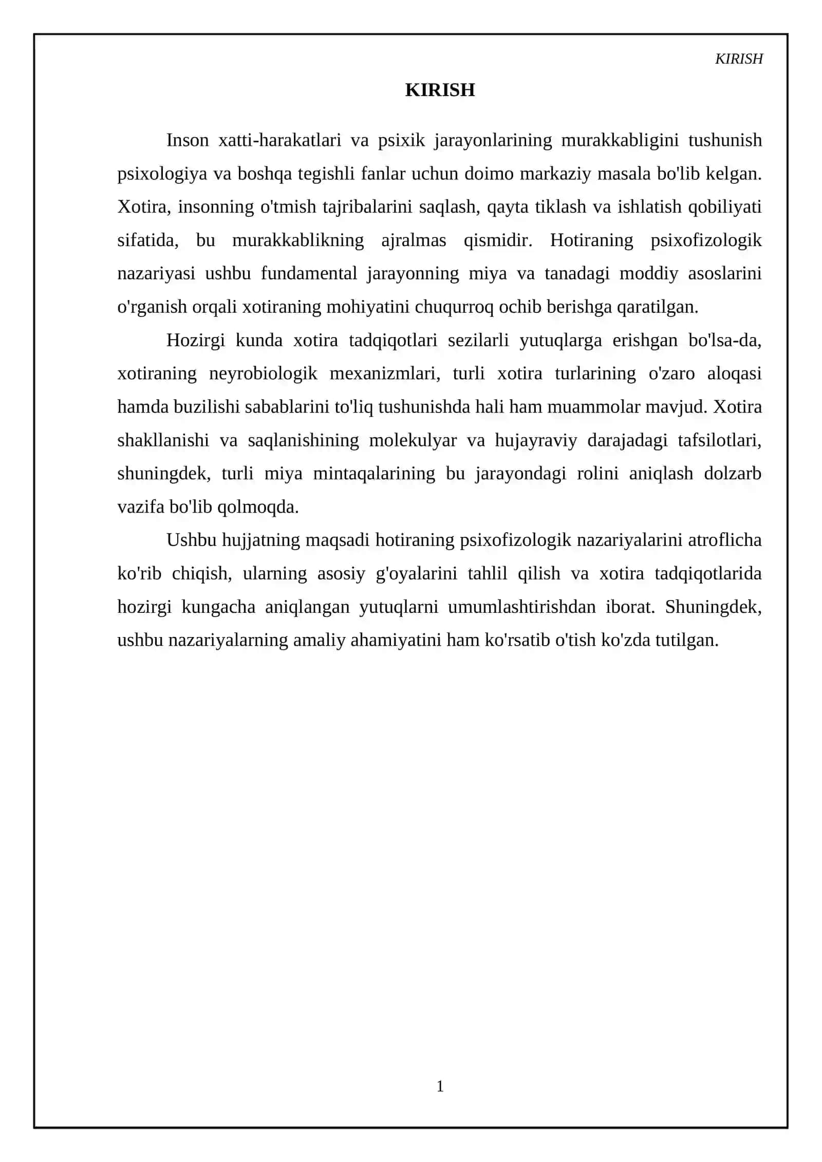 Hotiraning psixofizologik nazariyasi 3