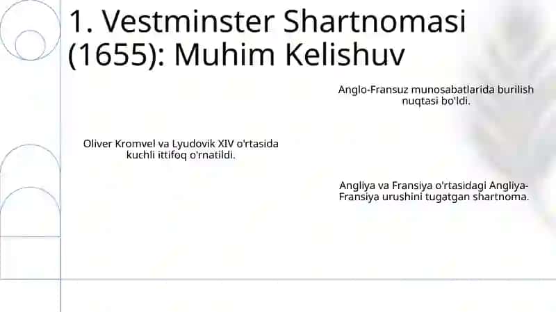 Luis IV va Oliver Kromvilning diplomatiyasi 3
