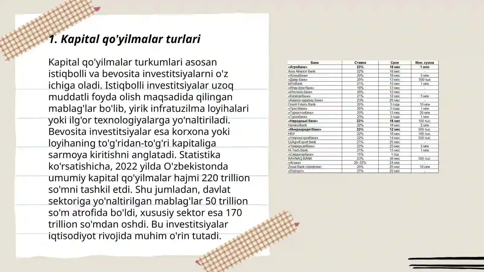 Kapital qo'yilmalar va kapital bozori 3