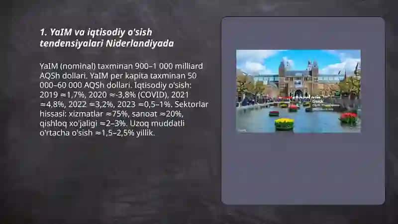 YaIM va iqtisodiy o'sish tendensiyalari Niderlandiyada 3