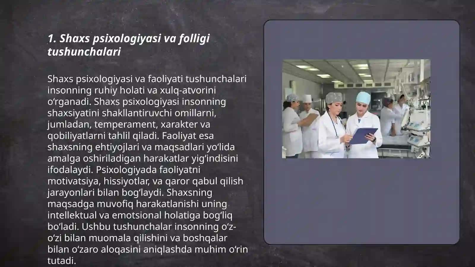 Tibbiyot pisixalogiyasi Shaxsning folligi faliyat turlari 3