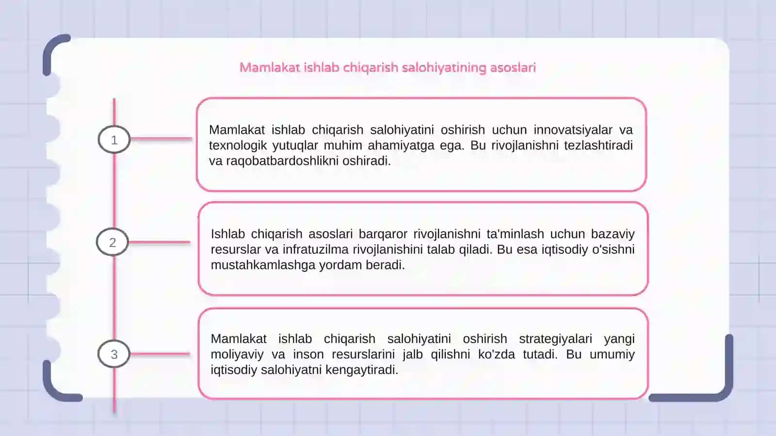 Mamlakat ishlab chiqarish salohiyatining oshirilishi 3