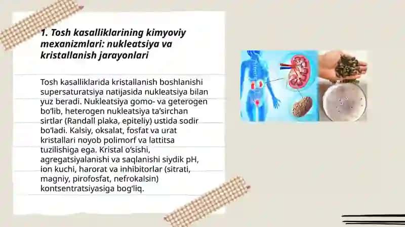 Tosh kasalliklarining kimyoviy asoslari 3