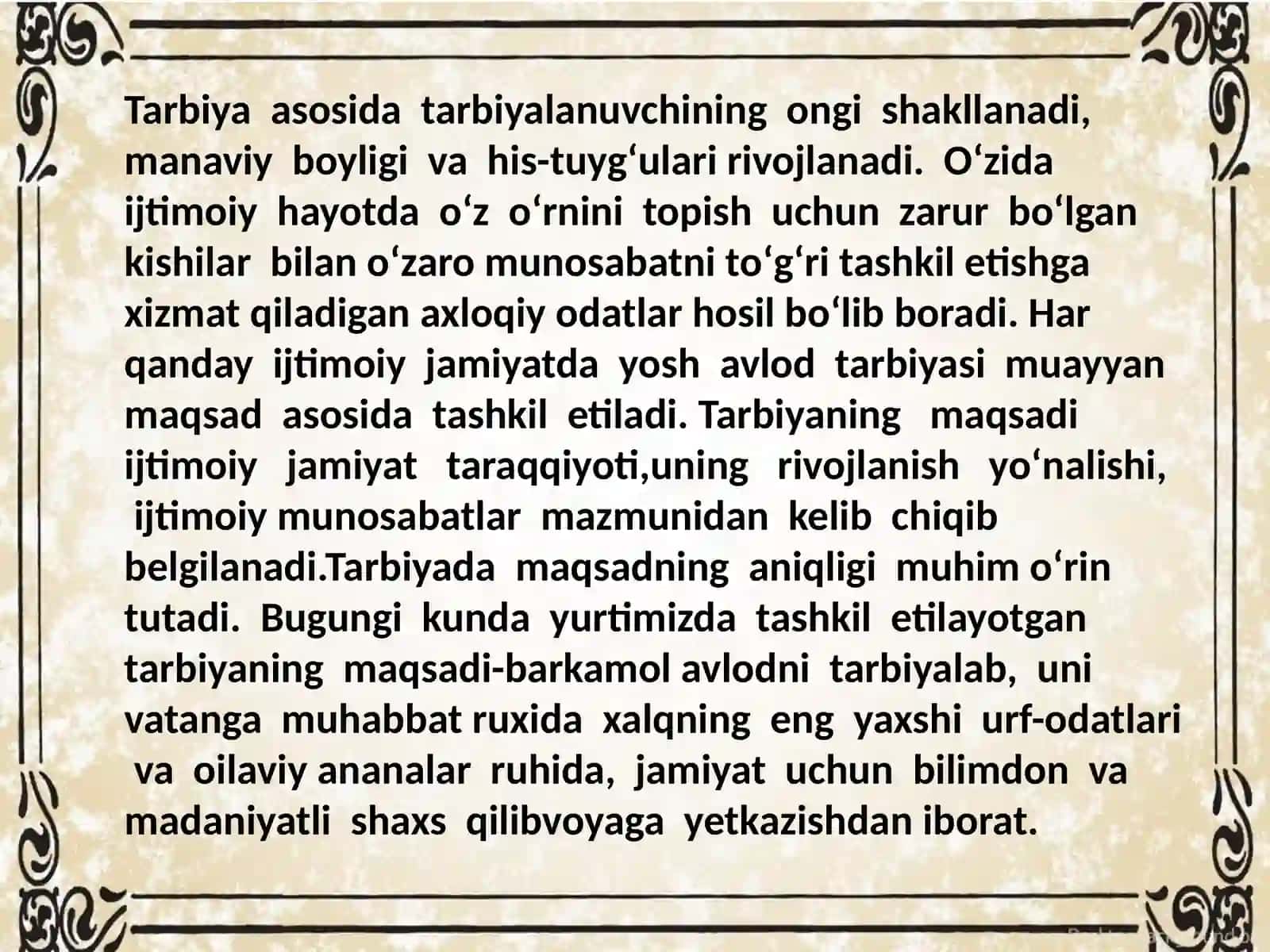 Farzand tarbiyasining ijtimoiyahamiyati haqidagi fikrlar 3