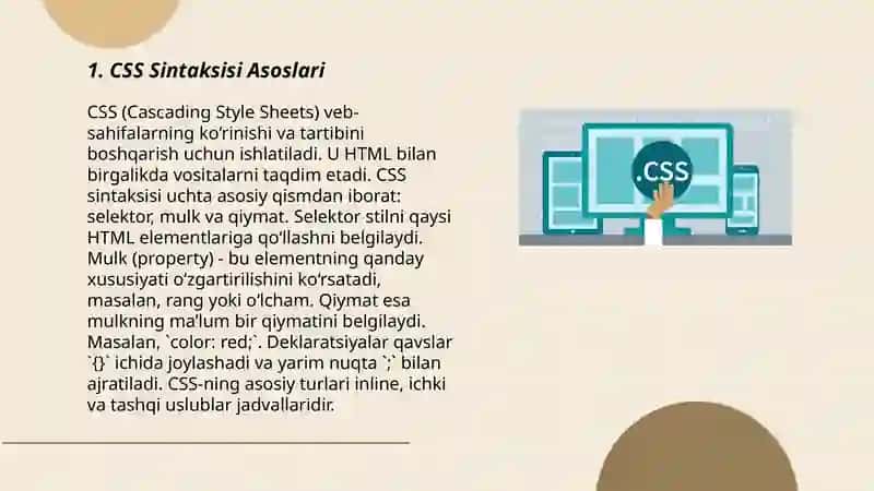 CSS Sintaksisi Asoslari 3