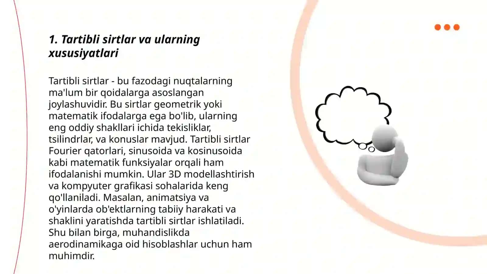 Tartibli Sirtlar va Urinma Tekisligi 3