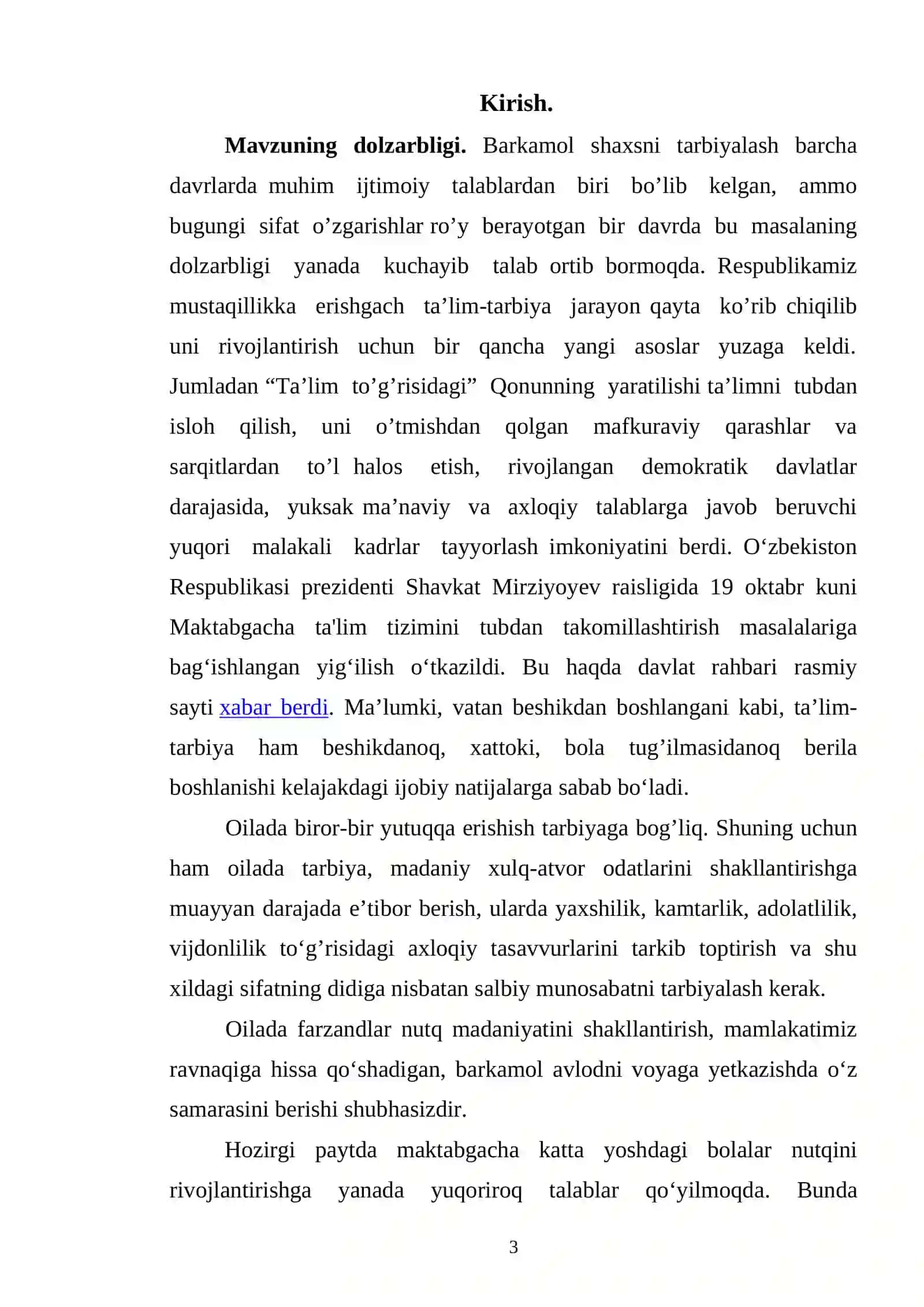 BOLALARNING NUTQ MADNIYATINI O'SISHIDA OILANING O’RNI 3