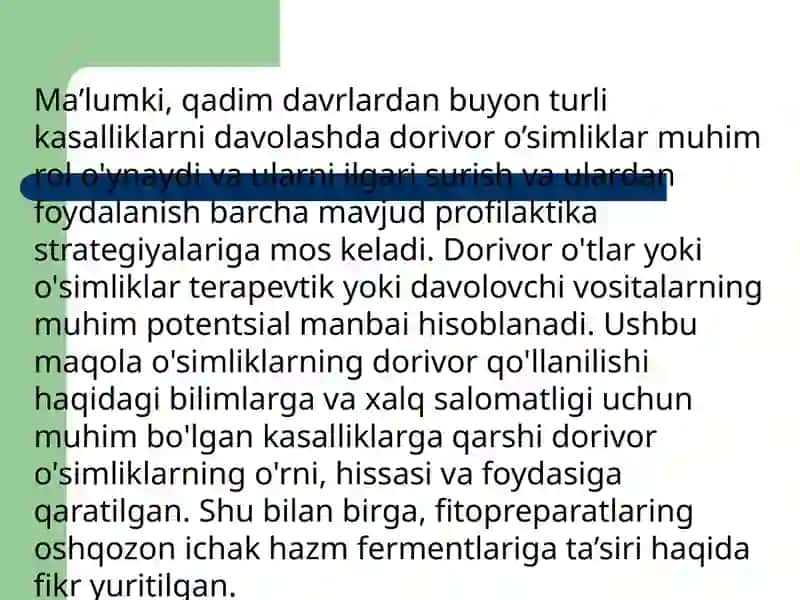 Fitopreparatlar va ularning qo'llanilishi 3
