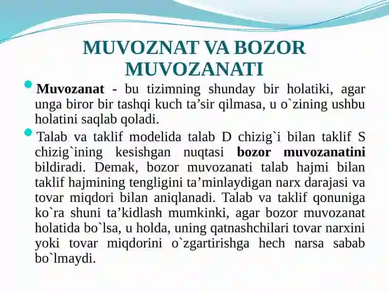 Bozor Muvozanati, Maksimal va Minimal Narxlari 3