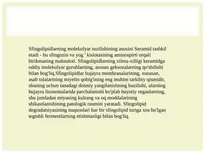 Sfingolipidozlar 3
