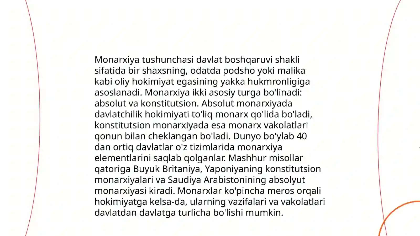 Dunyoning siyosiy xaritasidagi monarxiyalar 3