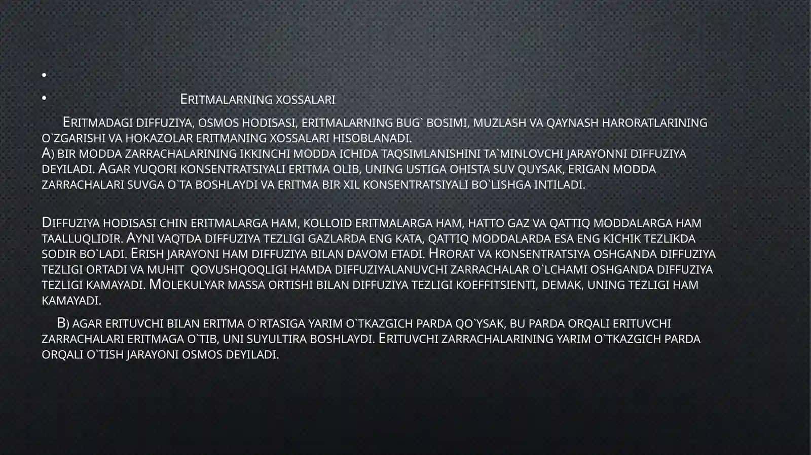 eritmalarning muzlash harorati 3