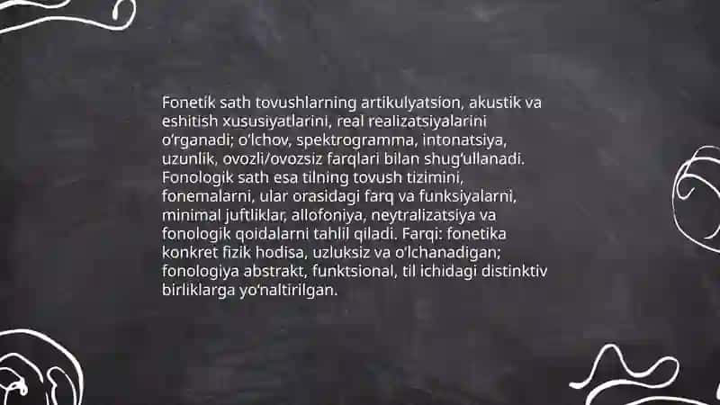 Tilning fonetik-fonologik sathi. Fonetik o‘zgarishlar 3