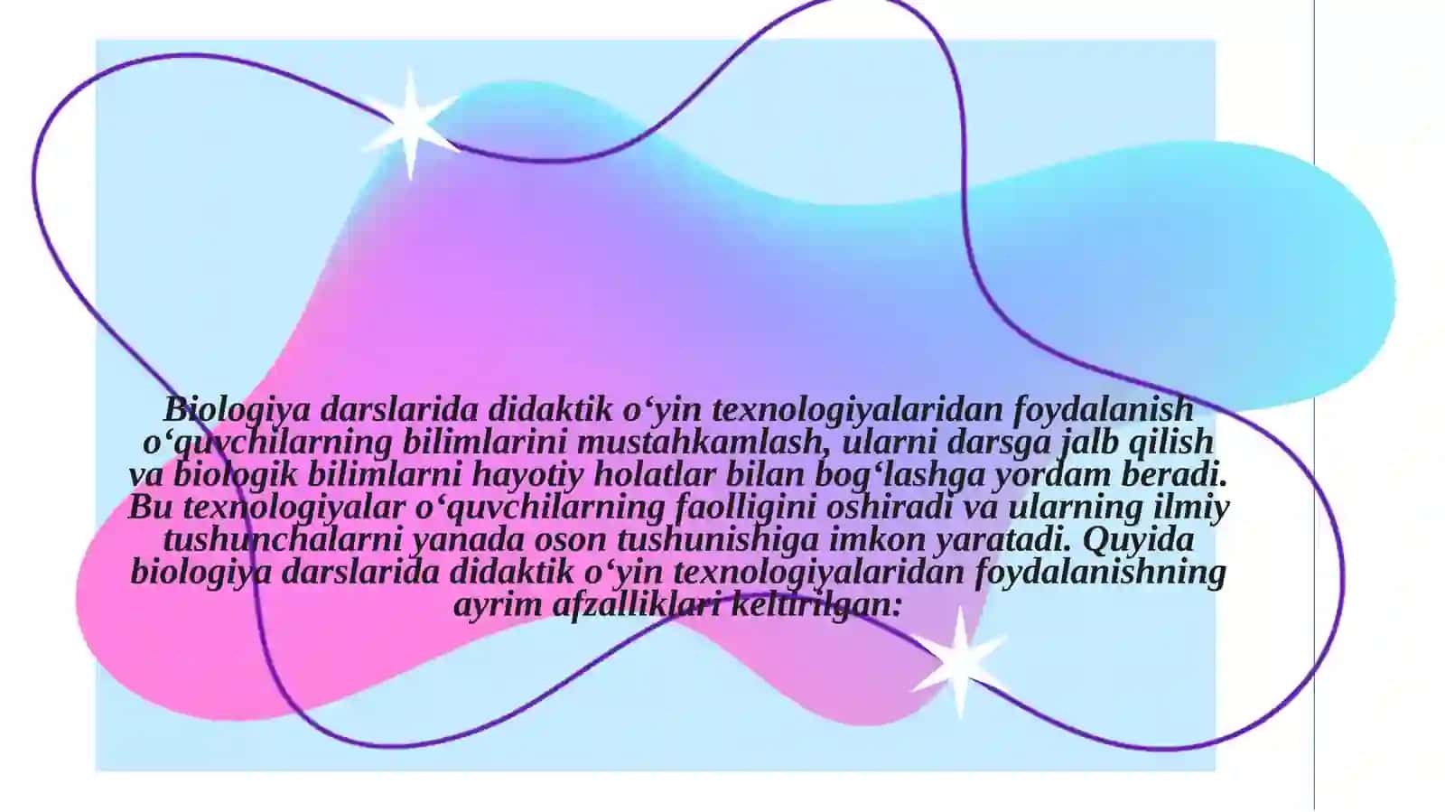Biologiya darslarida didaktik o‘yin texnologiyalaridan foydalanish 3