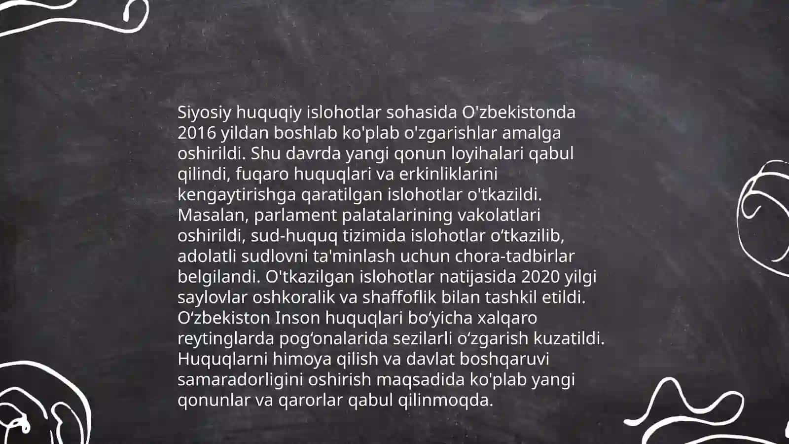 Siyosiy huquqiy sohadagi (10ta)ustuvor reytinglar va ularga O'zbekistonning integratsiyalashuvi 3