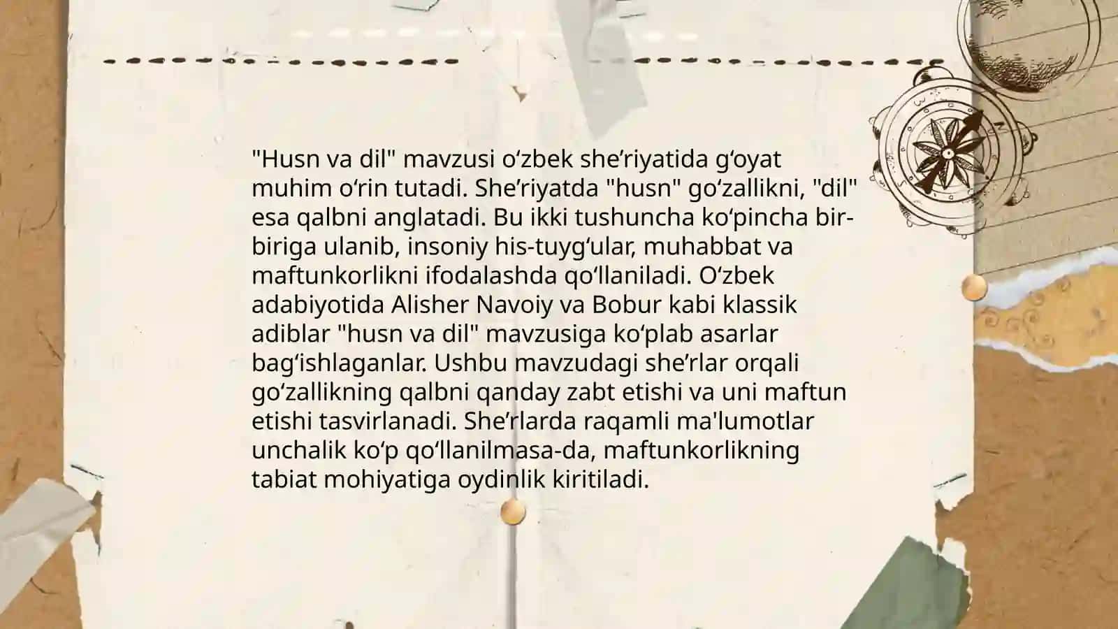 "Husn va dil" dostonini mavzuviy tasnif qilish 3