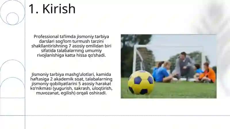 Professional ta'limada jismoniy tarbiya darslari 3