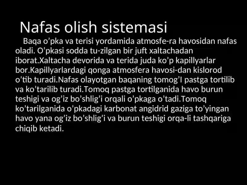Baqaning ichki tuzilishi 3