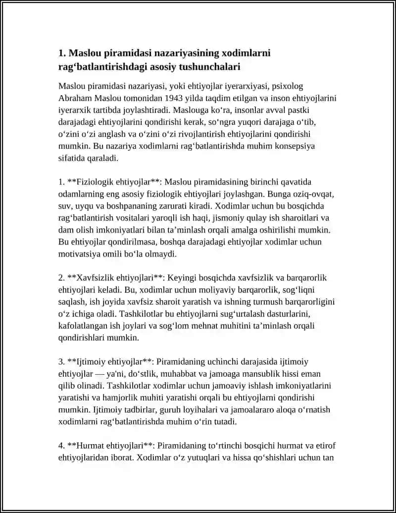 XODIMLARNI RAG‘BATLANTIRISHDA MASLOU PIRAMIDASINING AHAMIYATI 3