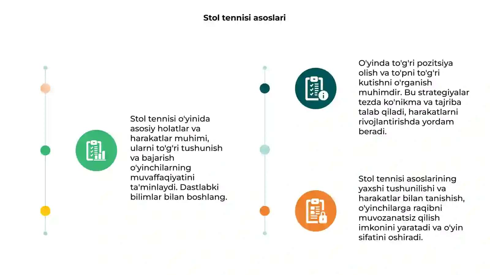 Stol tennisi oyinida uchraydigan holat va harakatlarga orgatish 3