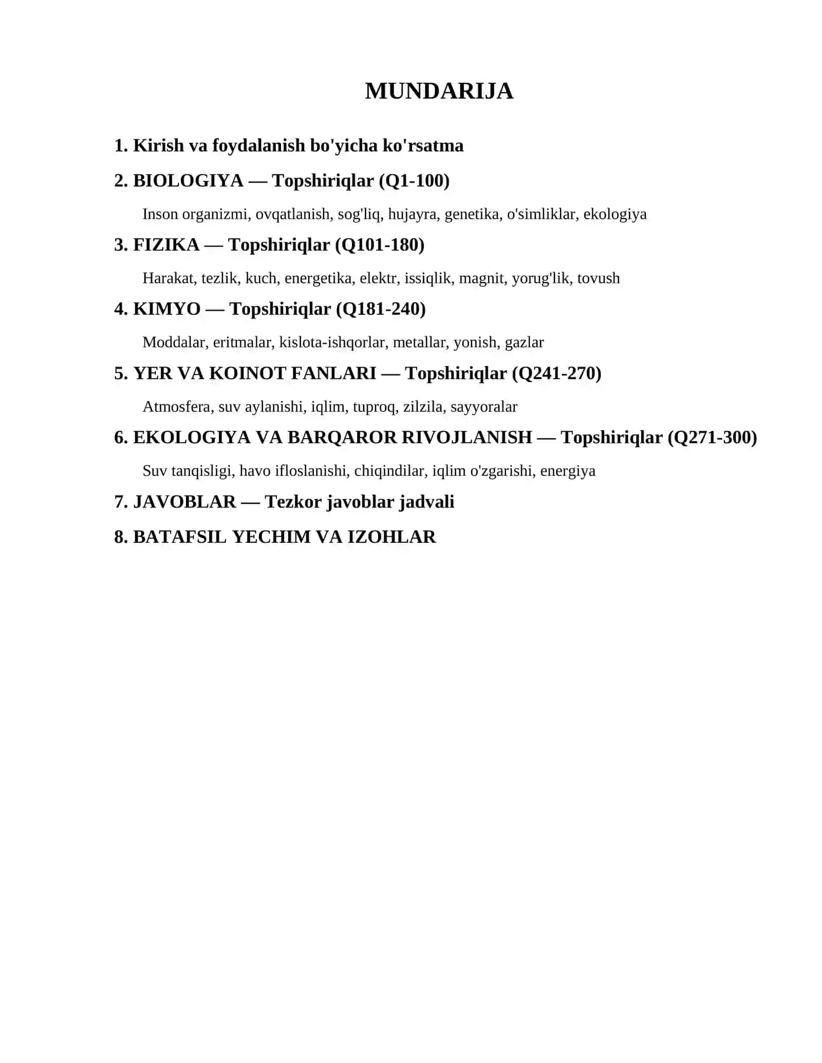 Maktab testlar toplami 3