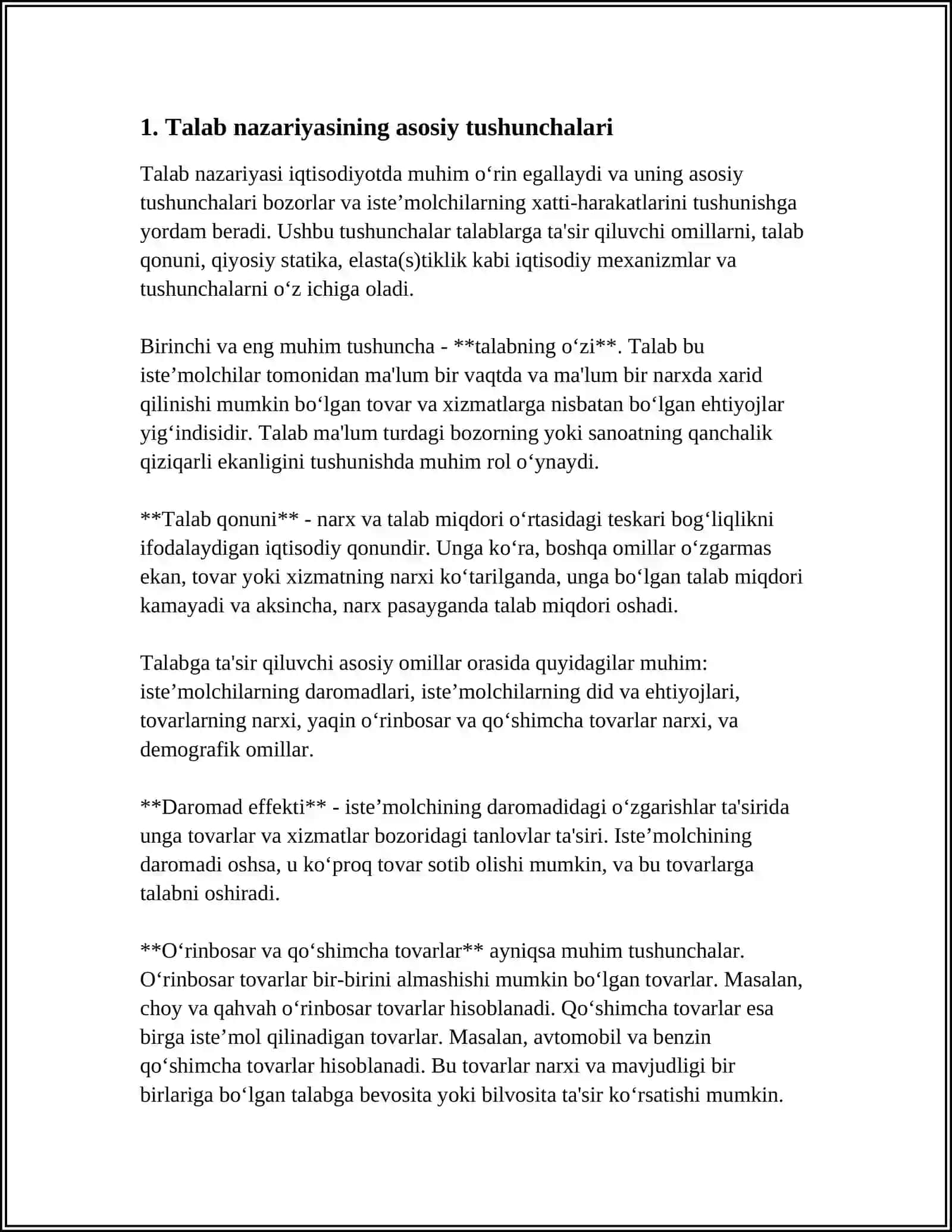 TALAB VA TAKLIF NAZARIYASI 3
