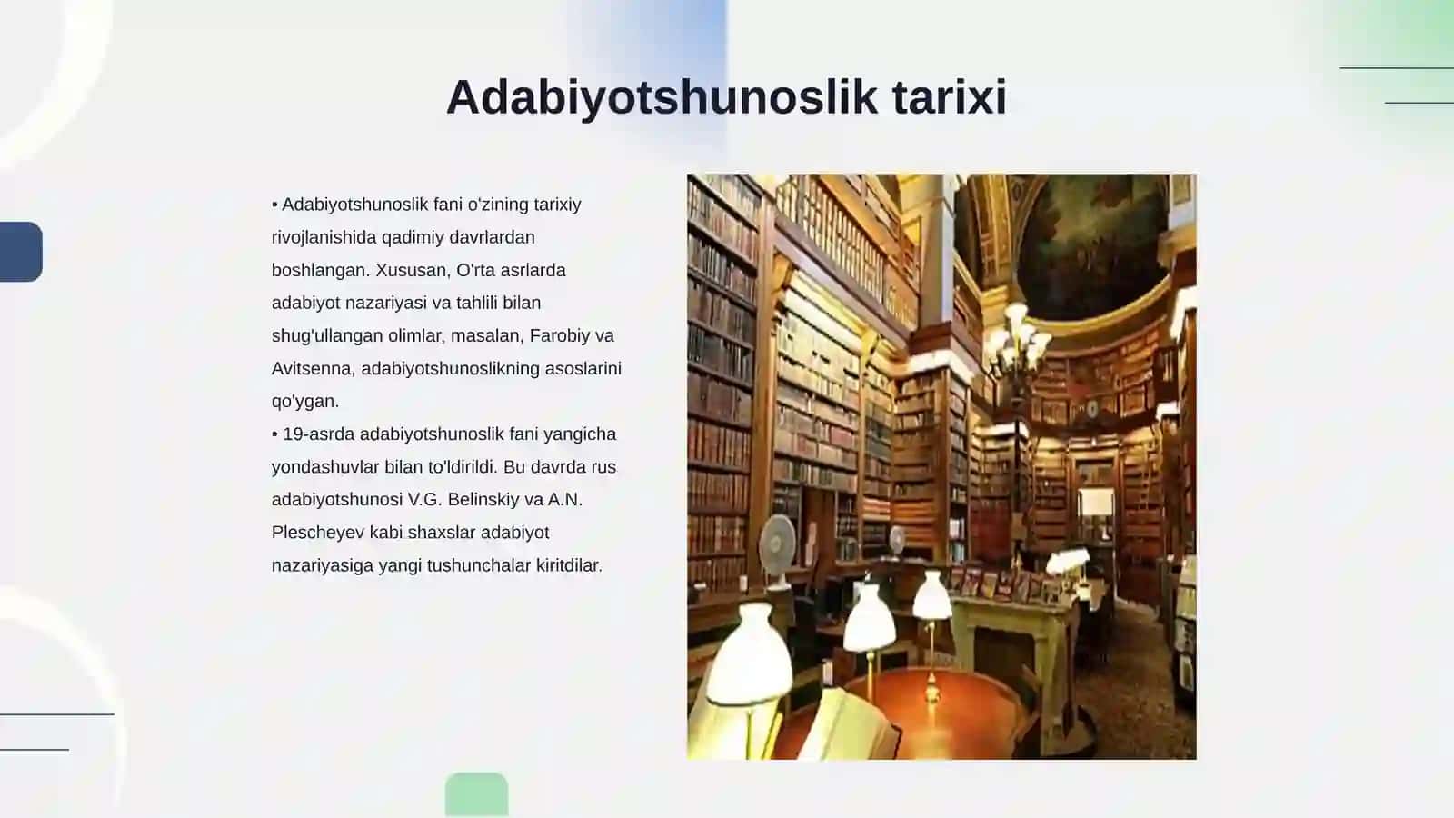 Adabiyotshunoslik asoslari fani va zamonaviy adabiy qarashlar 3