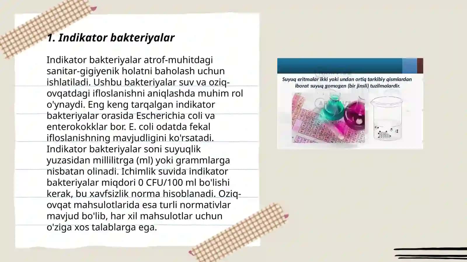 Indikator turlar va ularni suvni biologik tahlil qilish hamda suv tozalashdagi ahamiyati 3