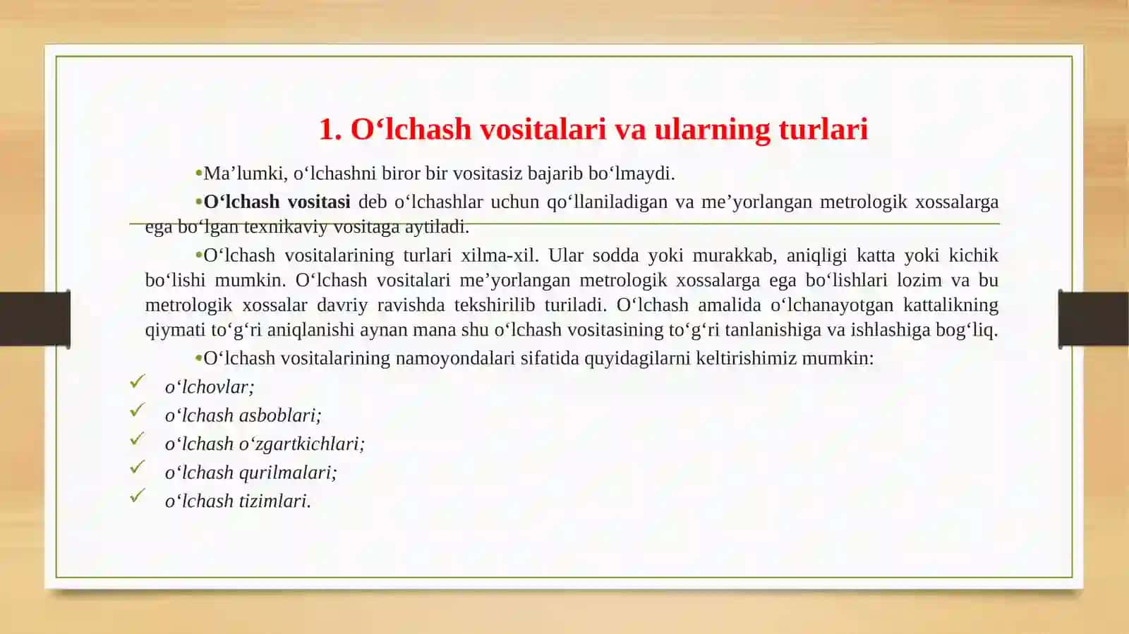 O‘lchаsh vоsitаlаri vа ulаrning turlаri 3