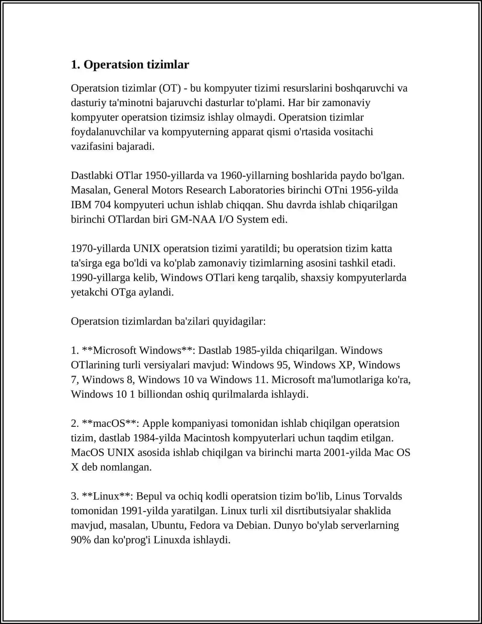 SHAXSIY KOMPYUTERNING DASTURIY TAʼMINOTI 3