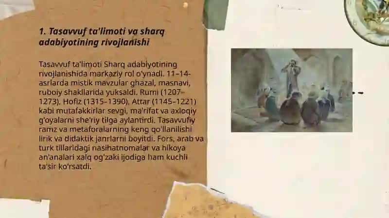Tasavvuf ta'limotining sharq madaniyatiga tasiri 3