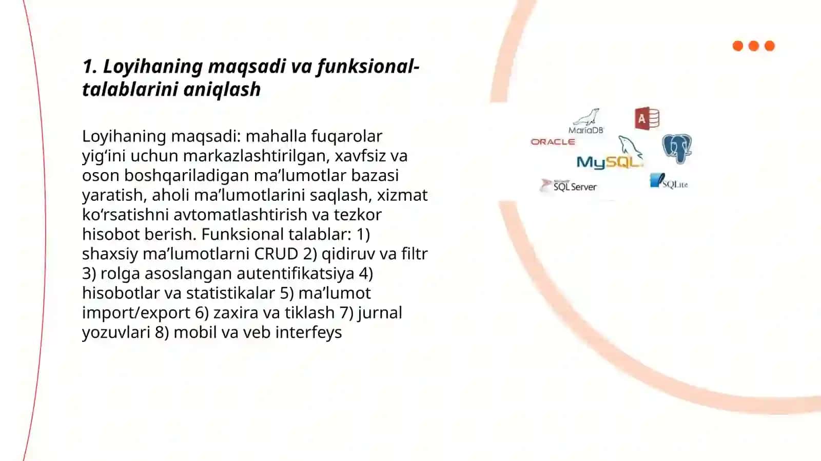 Mahalla fuqarolar yigʻini uchun maʼlumotlar bazasini yaratish 3
