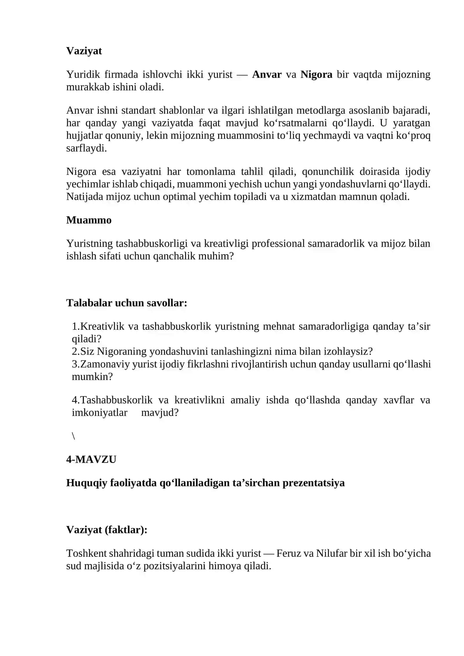 HUQUQSHUNOS MUTAXASSIS SHAKLLANISHIDA ZAMONAVIY ISH KO‘NIKMALARI VA KOMPETENSIYALARNING ROLI 3