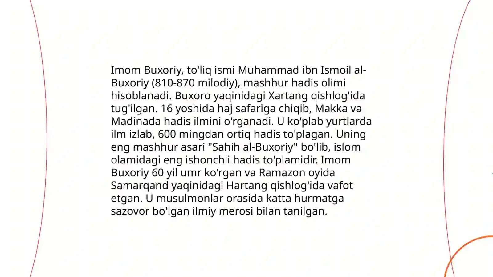 Imom Buxoriy va Imom Termiziyning hadis ilmiga qo’shgan hissalarini qiyosiy tahlili 3