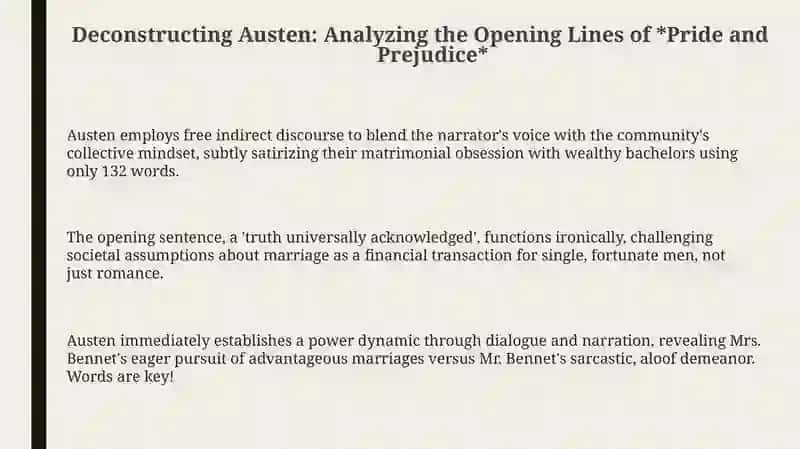 Deconstructing Austen: A Close Reading of the Opening Lines 3