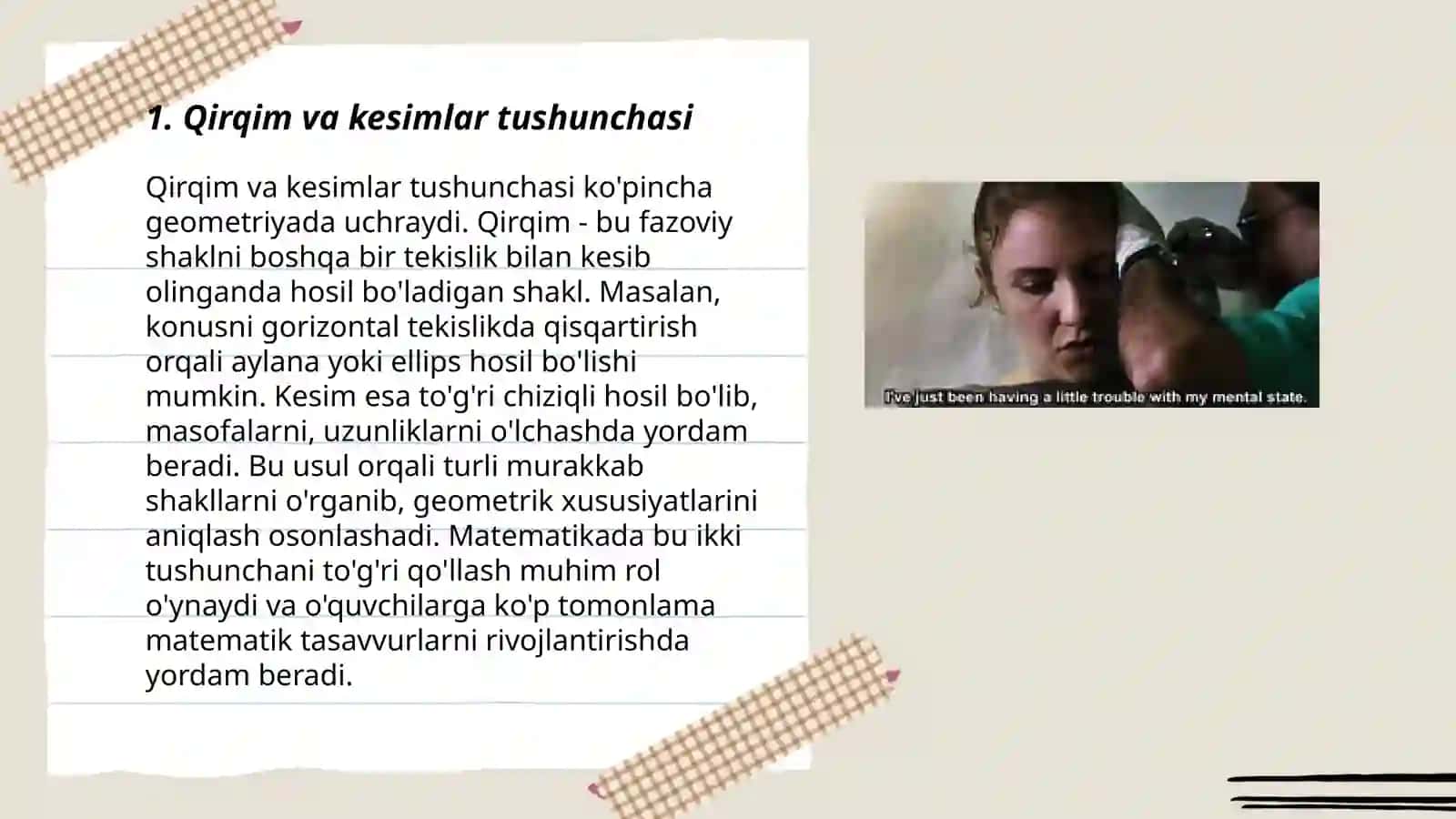 Qirqim va kesimlar ularning turlari va qoʻllanilishi 3