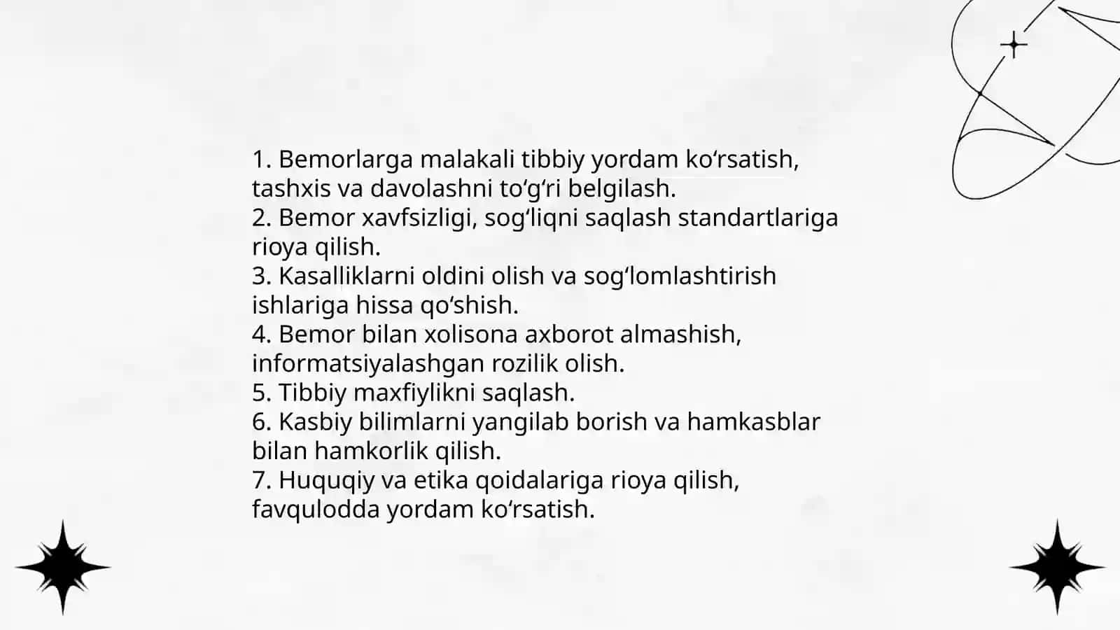 Tibbiyot xodimlari: shifokor, hamshira, kichik tibbiyot xodimlari 3