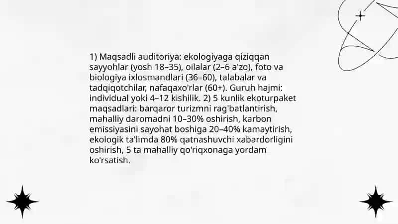 Ózbekistonda 5 kunlik ekoturpaket tuzish Bóriyev Shahriyor 3