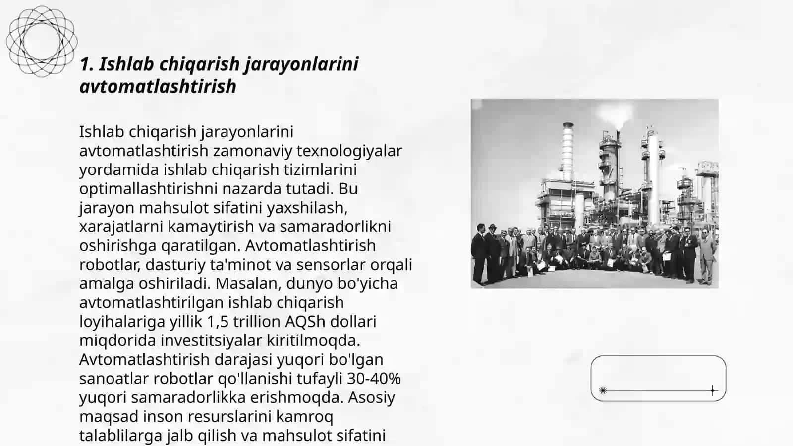 Sanoat korxonalarida ishlab chiqarishni optimallashtirish 3