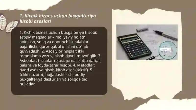 Kichik biznesda buxgalteriya hisobi va moliyaviy boshqaruv 3