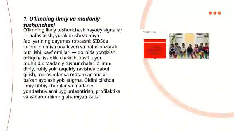 Oʻlim haqida tushunchalar Toʻsatdan bolalar oʻlimi sindromi 3