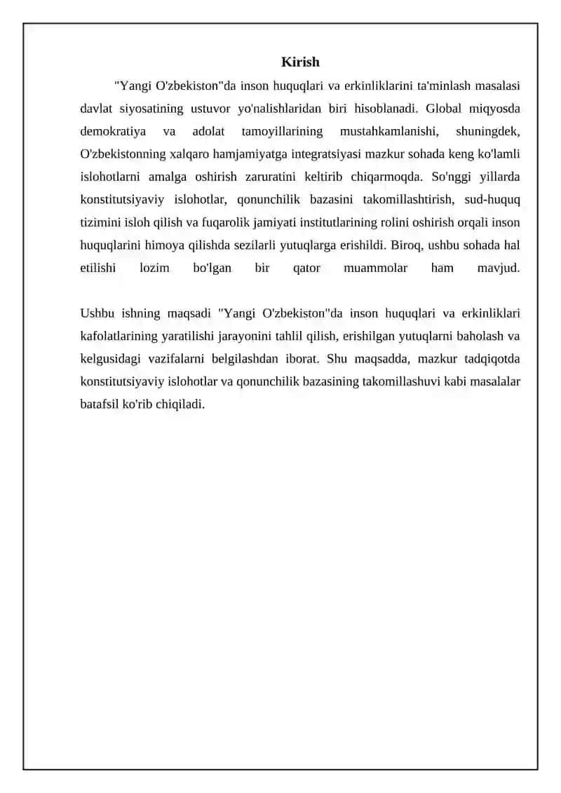 Yangi O'zbekistonda inson haq-huquqlari va erkinliklari kafolatining yaratilishi 3
