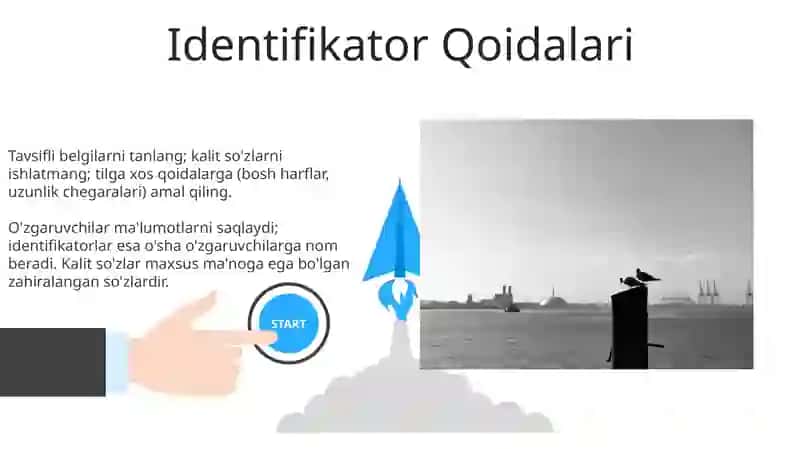 O'zgaruvchilar.Identifikatorlar va kalit so‘zlar 3