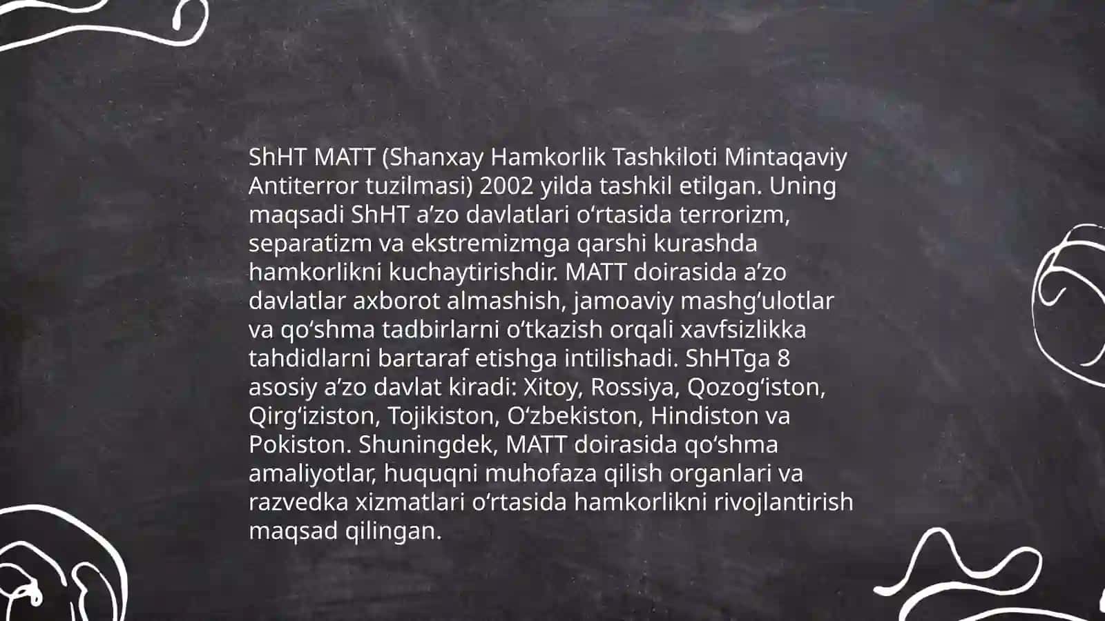 Shanxay Hamkorlik Tashkiloti Mintaqaviy Antiterror tuzilmasi (ShHT MATT) 3