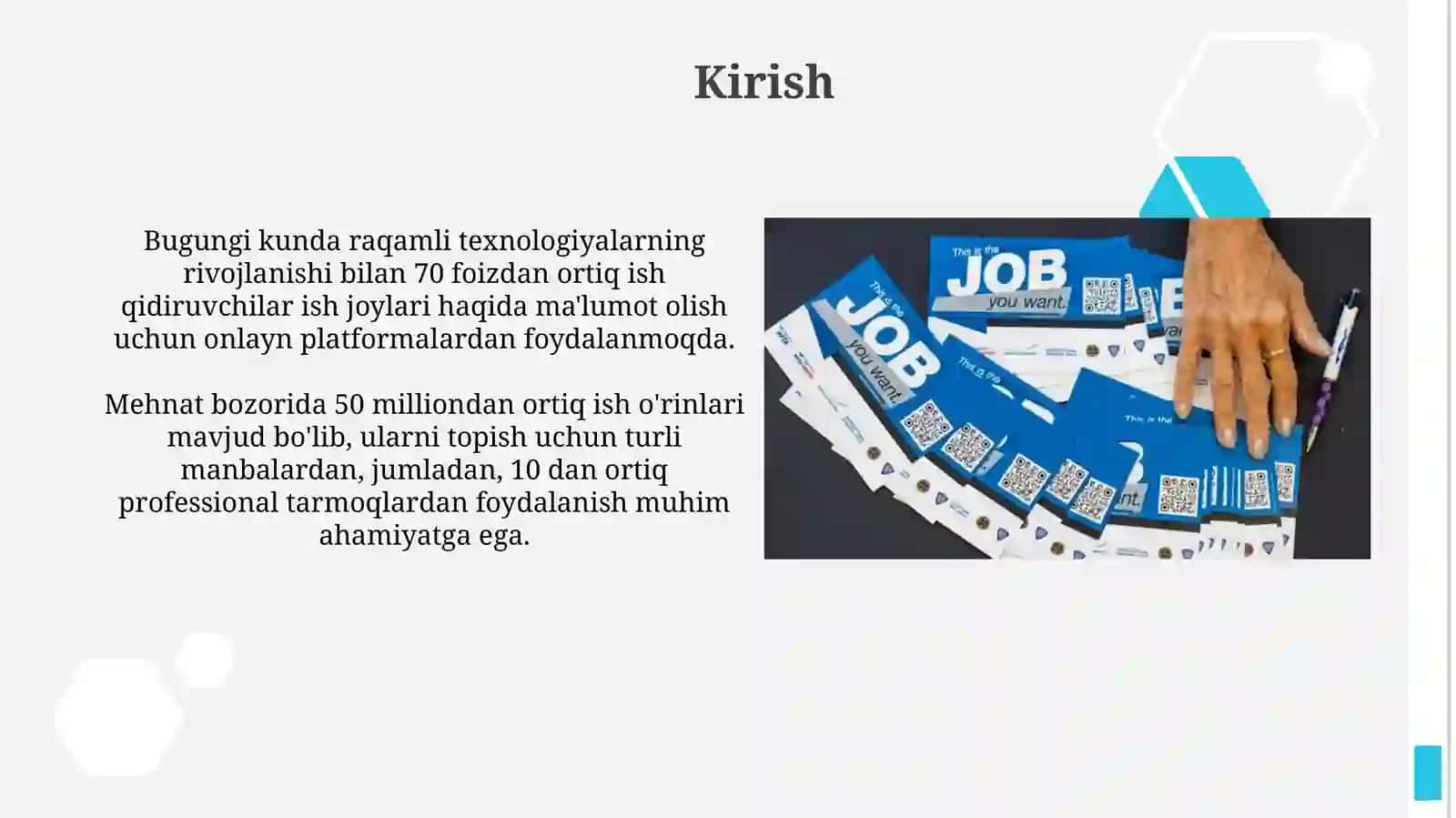 Ish orinlari boyicha malumotlar bilantanishishmanbalari 3