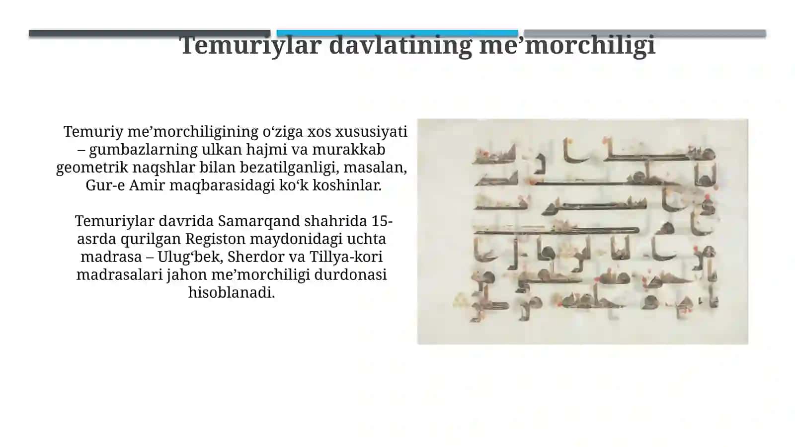 Temuriylar davri tarixshunosligi 3